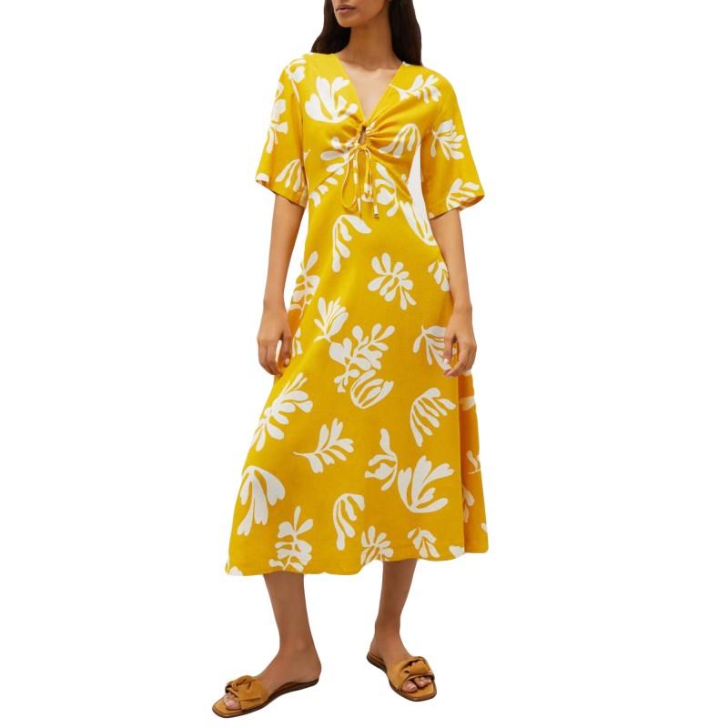 Marella Molise Dress With Print-Yellow Marella Molise Dress With Print-Yellow
