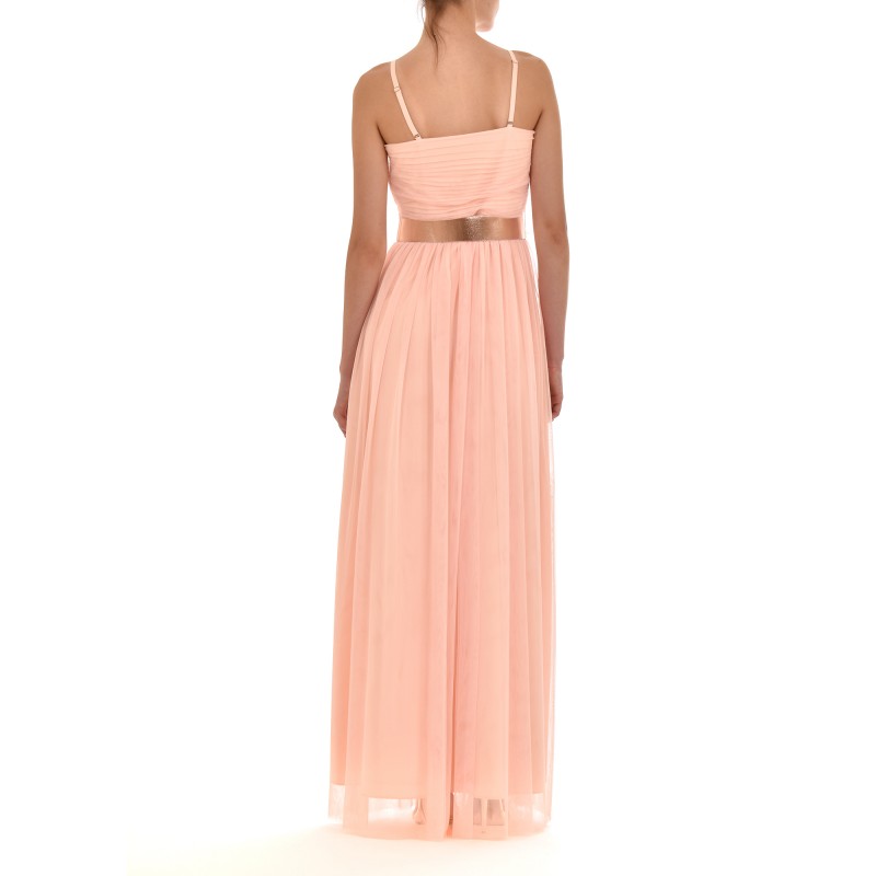 Allure Dress Maxi Tulle & Belt-Salmon