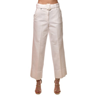 Marella Mlsnicchia Trousers Jeans Wide Leg-White