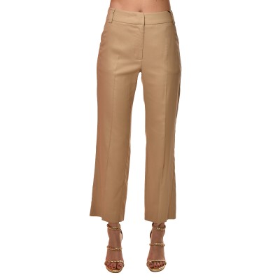 Marella Mllfreccia Trousers Straight Leg With A Cropped Ankle Length-Beige