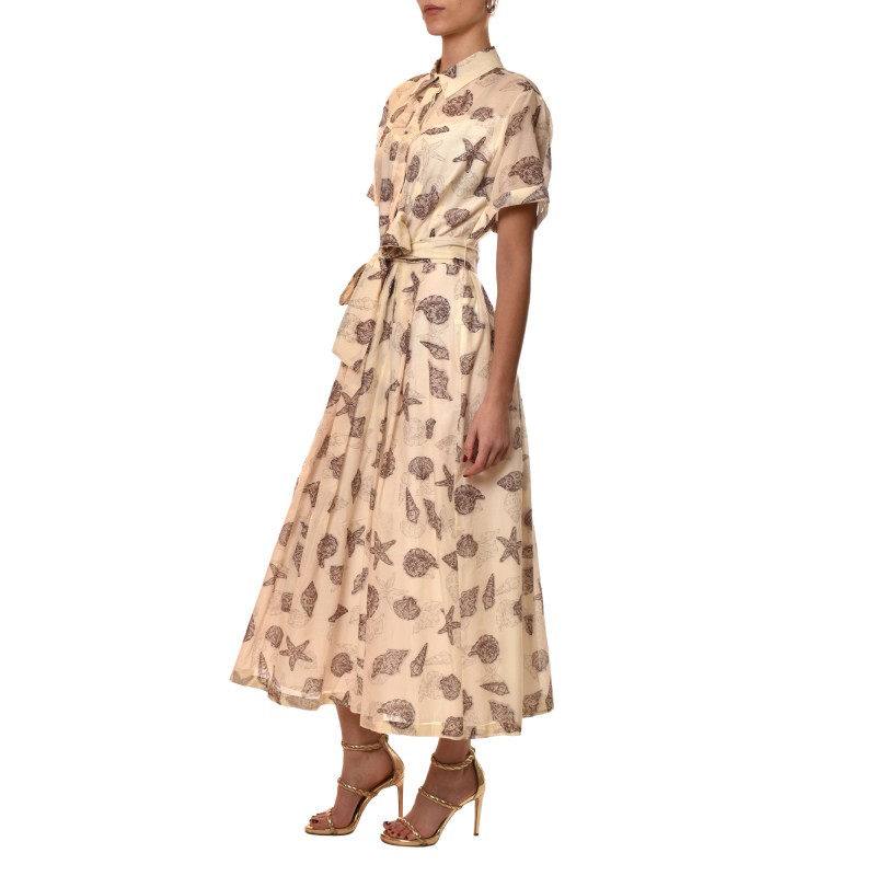 Marella Mllgalli Dress Seashell Print-Cream