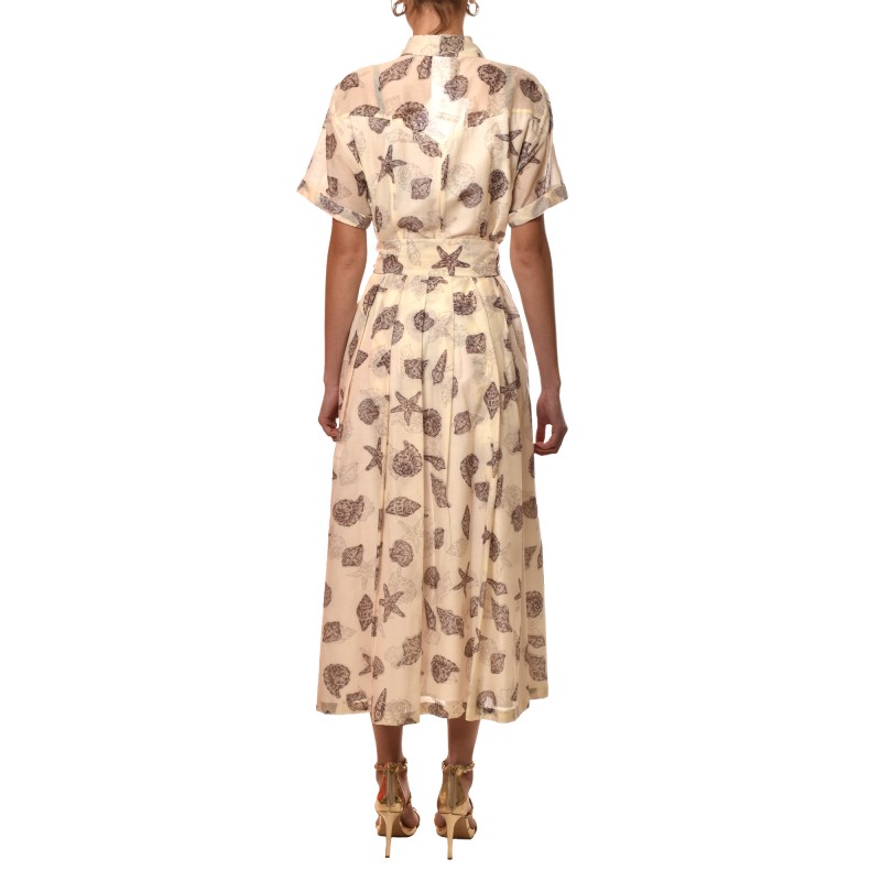 Marella Mllgalli Dress Seashell Print-Cream