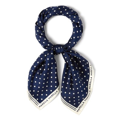 Marella Mlaattinia Scarf Polka Dot Silk-Cornflower Blue