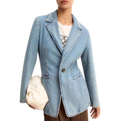 Emme Emmteca Blazer Jeans-Light Blue
