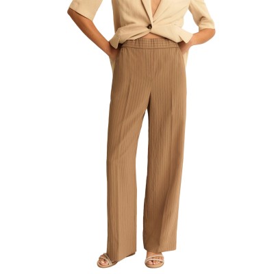 Emme Emmangolo Trousers Striped-Brown