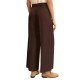 Emme Emmalcuno Trousers Linen Blend Straight Fit-Brown Emme Emmalcuno Trousers Linen Blend Straight Fit-Brown