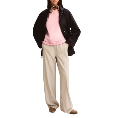 Emme Emmfetta Trousers Shimmering Finish-Grey