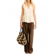 Emme Emmelmo Top V Neck Sleeveless-White