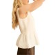 Emme Emmelmo Top V Neck Sleeveless-White