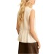 Emme Emmelmo Top V Neck Sleeveless-White
