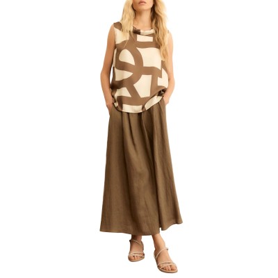 Emme Emmgommoso Top Sleeveless Twill-Turtledove