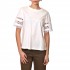 Emme Emmape T-Shirt With Crochet Style Lace-White