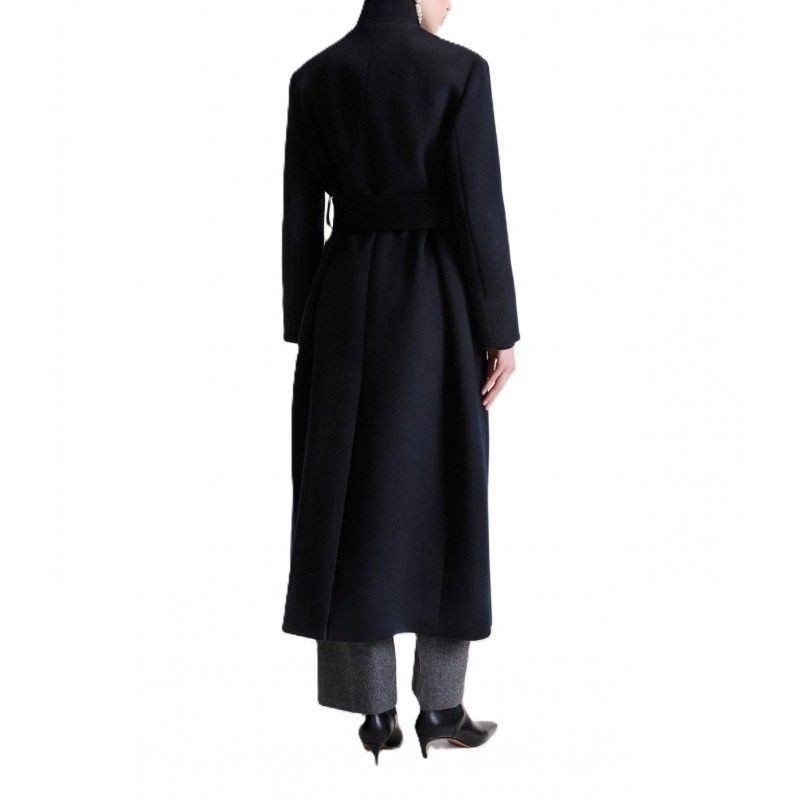 Marella Mllovatta Coat Long Single Breasted-Black Marella Mllovatta Coat Long Single Breasted-Black