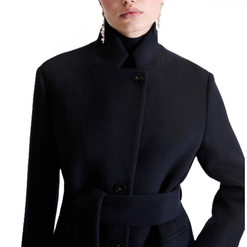 Marella Mllovatta Coat Long Single Breasted-Black Marella Mllovatta Coat Long Single Breasted-Black