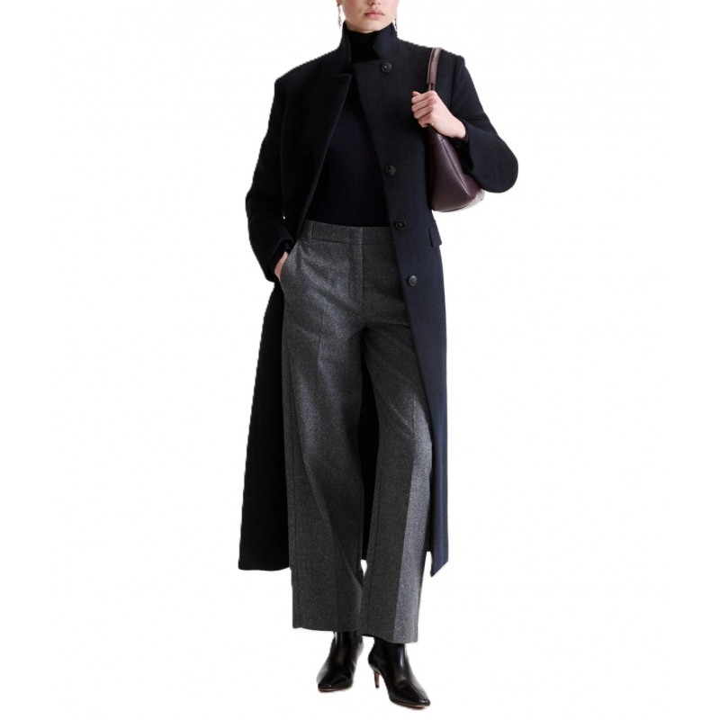 Marella Mllovatta Coat Long Single Breasted-Black Marella Mllovatta Coat Long Single Breasted-Black