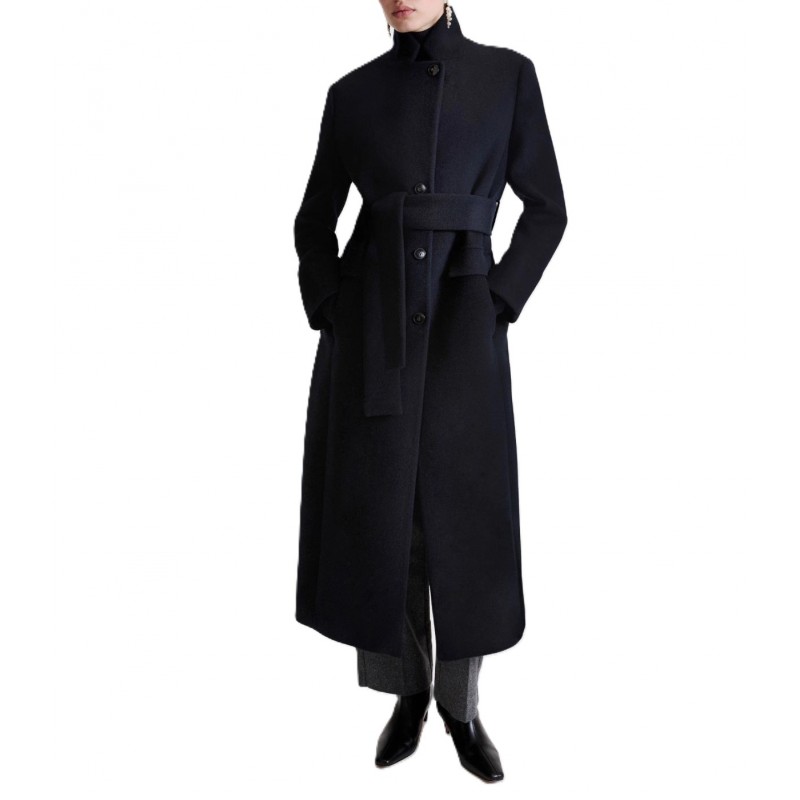 Marella Mllovatta Coat Long Single Breasted-Black Marella Mllovatta Coat Long Single Breasted-Black