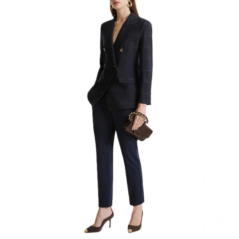 Marella Mllefedra Blazer Check Pattern-Navy Marella Mllefedra Blazer Check Pattern-Navy