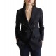 Marella Mllefedra Blazer Check Pattern-Navy Marella Mllefedra Blazer Check Pattern-Navy