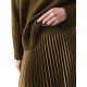 Marella Mllesodo Skirt Pleated And Elasticated Waistband With Logo-Olive Marella Mllesodo Skirt Pleated And Elasticated Waistband With Logo-Olive