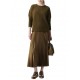 Marella Mllesodo Skirt Pleated And Elasticated Waistband With Logo-Olive Marella Mllesodo Skirt Pleated And Elasticated Waistband With Logo-Olive