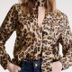 Marella Mlsnastro Shirt Habutai Silk Animal Print-Beige Marella Mlsnastro Shirt Habutai Silk Animal Print-Beige