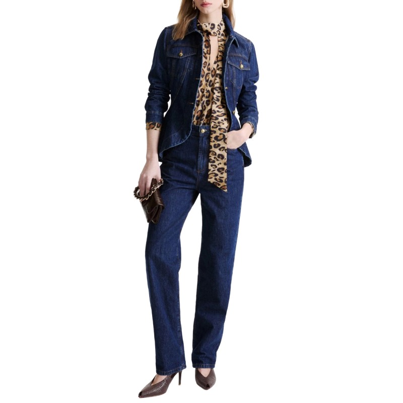Marella Mlsnastro Shirt Habutai Silk Animal Print-Beige Marella Mlsnastro Shirt Habutai Silk Animal Print-Beige
