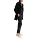 Marella Mllesordio Trousers Stretch With Ankle Slits Check Pattern-Navy Marella Mllesordio Trousers Stretch With Ankle Slits Check Pattern-Navy