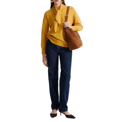 Marella Mlsgiochi Sweater Cashmere And Wool Crewneck-Gold