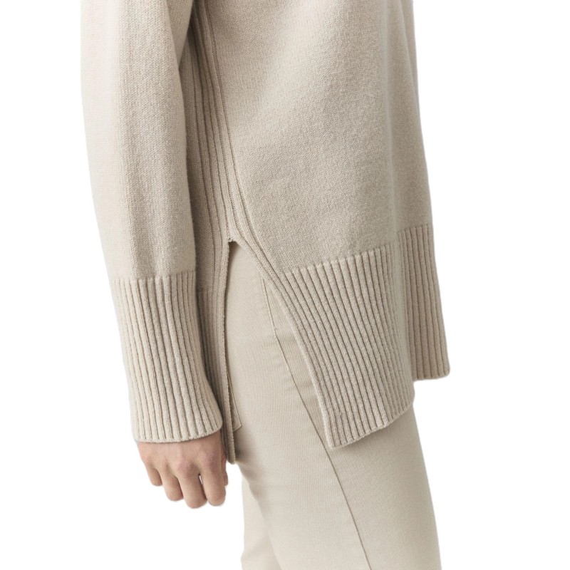 Marella Mllquota Sweater Pure Wool Mock Polo Neck-Ecru Marella Mllquota Sweater Pure Wool Mock Polo Neck-Ecru
