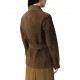 Marella Mllflirt Jacket Shirt Suede And Leather-Oil Green