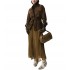 Marella Mllflirt Jacket Shirt Suede And Leather-Oil Green