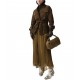 Marella Mllflirt Jacket Shirt Suede And Leather-Oil Green
