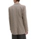 Emme Emmfasto Blazer Pied De Poule Pattern Straight Fit-White Wool Emme Emmfasto Blazer Pied De Poule Pattern Straight Fit-White Wool