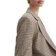 Emme Emmfasto Blazer Pied De Poule Pattern Straight Fit-White Wool Emme Emmfasto Blazer Pied De Poule Pattern Straight Fit-White Wool