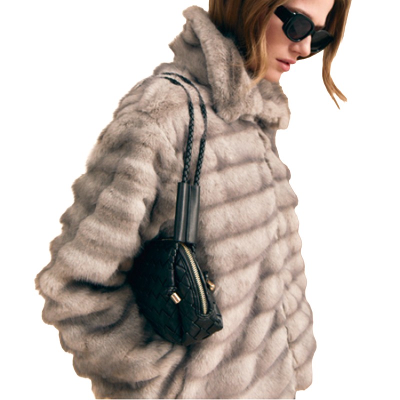 Emme Emmagio Furry Jacket Boxy-Grey Emme Emmagio Furry Jacket Boxy-Grey