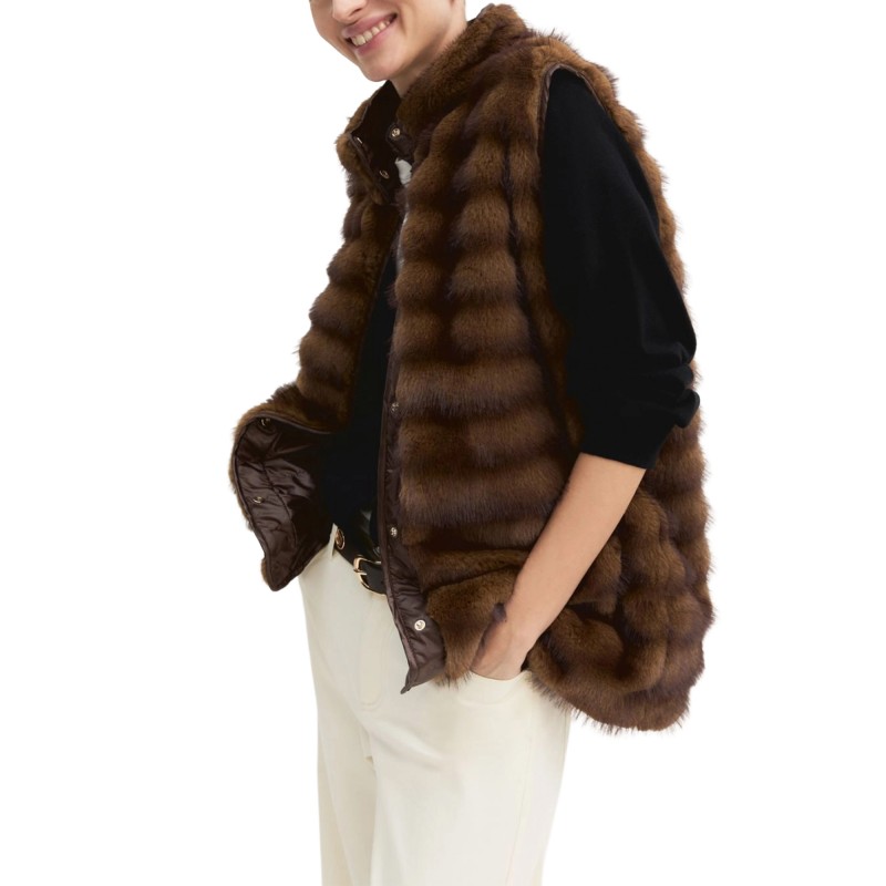 Emme Emmbaccano Vest Long Jersey-Cognac Emme Emmbaccano Vest Long Jersey-Cognac