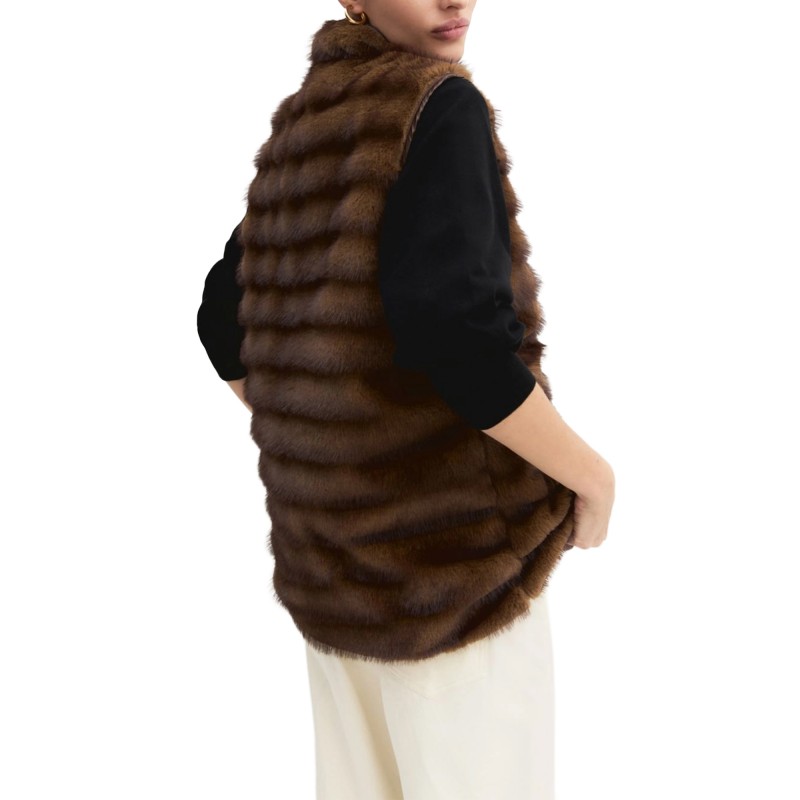 Emme Emmbaccano Vest Long Jersey-Cognac Emme Emmbaccano Vest Long Jersey-Cognac