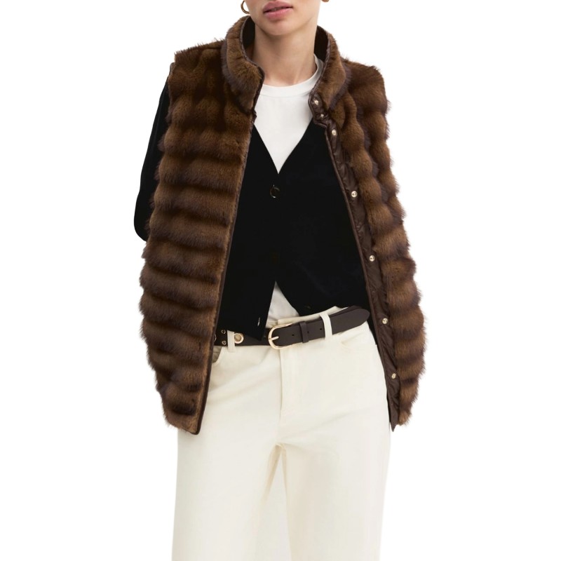 Emme Emmbaccano Vest Long Jersey-Cognac Emme Emmbaccano Vest Long Jersey-Cognac
