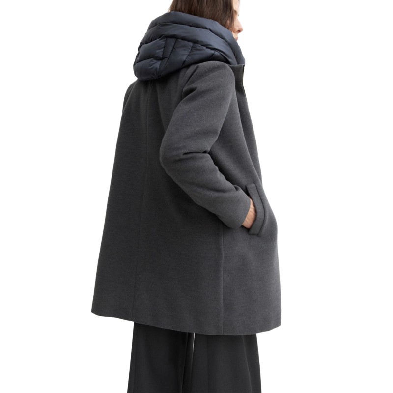 Emme Emmbacio Coat Padded Softshell With Hood-Grey Emme Emmbacio Coat Padded Softshell With Hood-Grey
