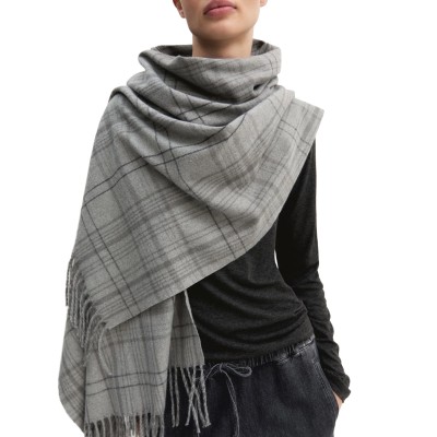 Emme Emmsupremo Scarf With Fringe-Silver