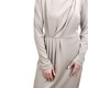 Lotus Eaters Waist Pleated High Collar Dress-Ice