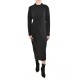 Lotus Eaters Waist Pleated High Collar Dress-Black