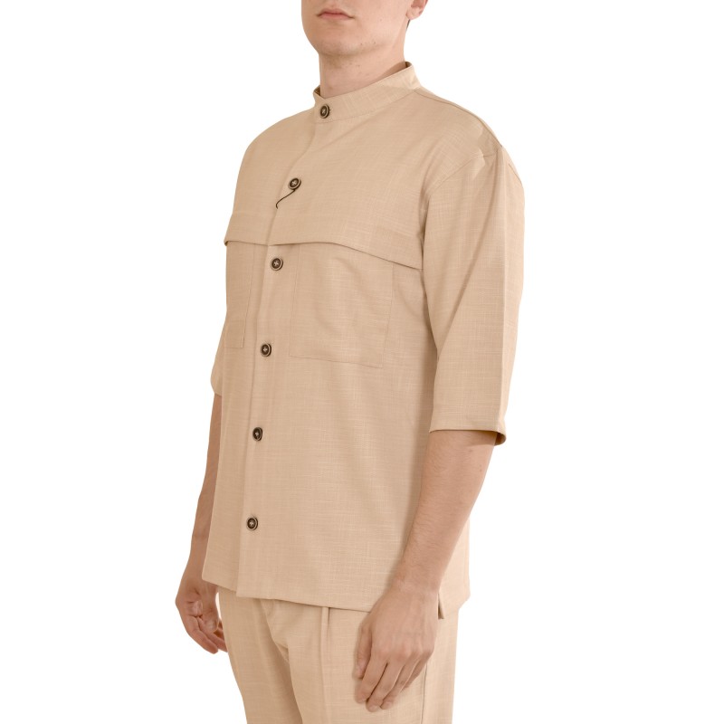 Vittorio Relaxed Fit Overshirt With Pockets Monteri-Beige Vittorio Relaxed Fit Overshirt With Pockets Monteri-Beige