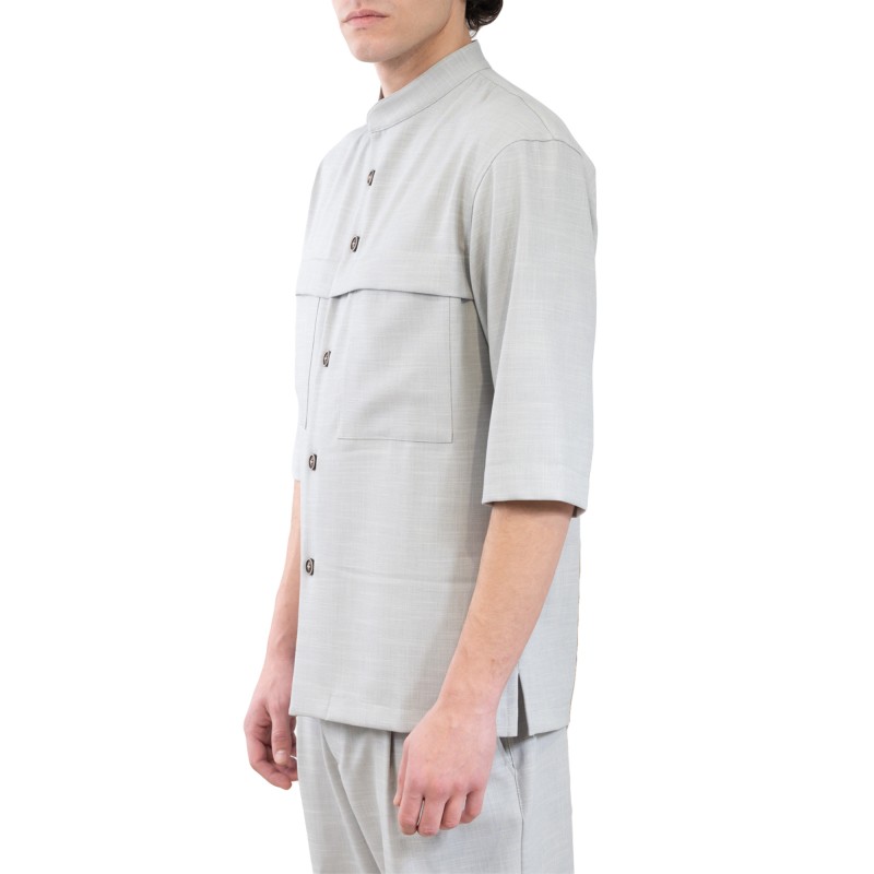 Vittorio Relaxed Fit Overshirt With Pockets Monteri-Grey Vittorio Relaxed Fit Overshirt With Pockets Monteri-Grey
