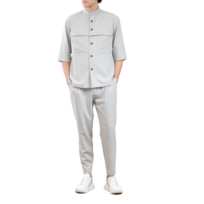 Vittorio Relaxed Fit Overshirt With Pockets Monteri-Grey Vittorio Relaxed Fit Overshirt With Pockets Monteri-Grey