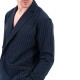 Vittorio Overshirt Striped Cross Lapel And Button-Blue