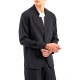 Vittorio Overshirt Jacket With A Mao Design Collar And Single-Black Vittorio Overshirt Jacket With A Mao Design Collar And Single-Black
