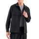 Vittorio Overshirt With Safari Collar And Pockets-Black Vittorio Overshirt With Safari Collar And Pockets-Black