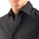 Vittorio Overshirt With Collar And Hidden Placket At The Closure-Black Vittorio Overshirt With Collar And Hidden Placket At The Closure-Black