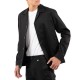 Vittorio Overshirt With Collar And Side Pockets-Black